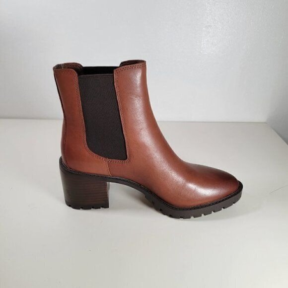 Vince Camuto Women’s Leather Stacked Heel Chelsea Boot - Picture 8 of 16